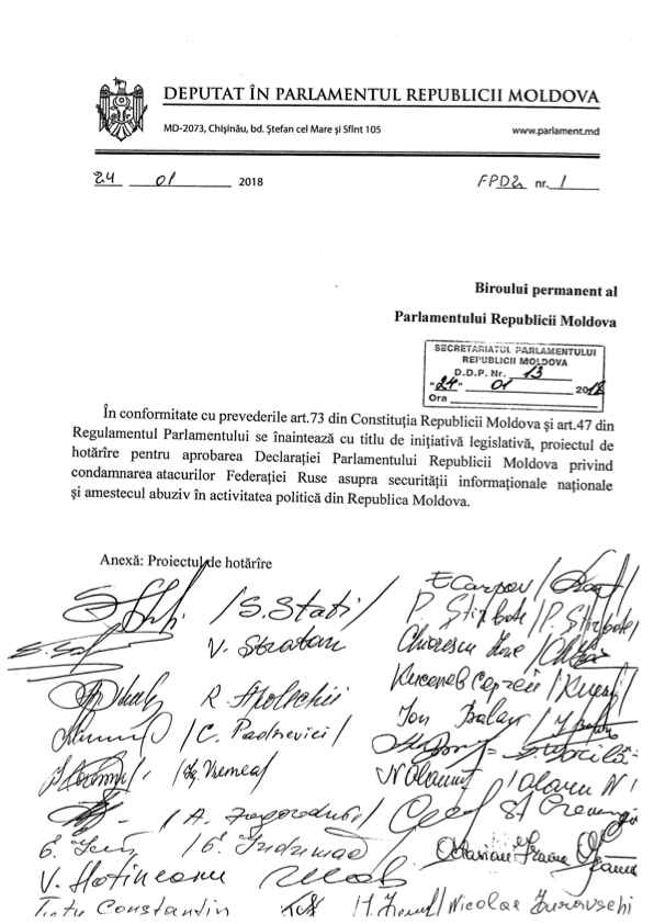 Parlamentul a aprobat Declaratia de condamnare a atacurilor din Federația Rusă