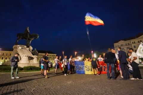 Participanții la Marșul Centenarului au ajuns ieri seară la Cluj-Napoca