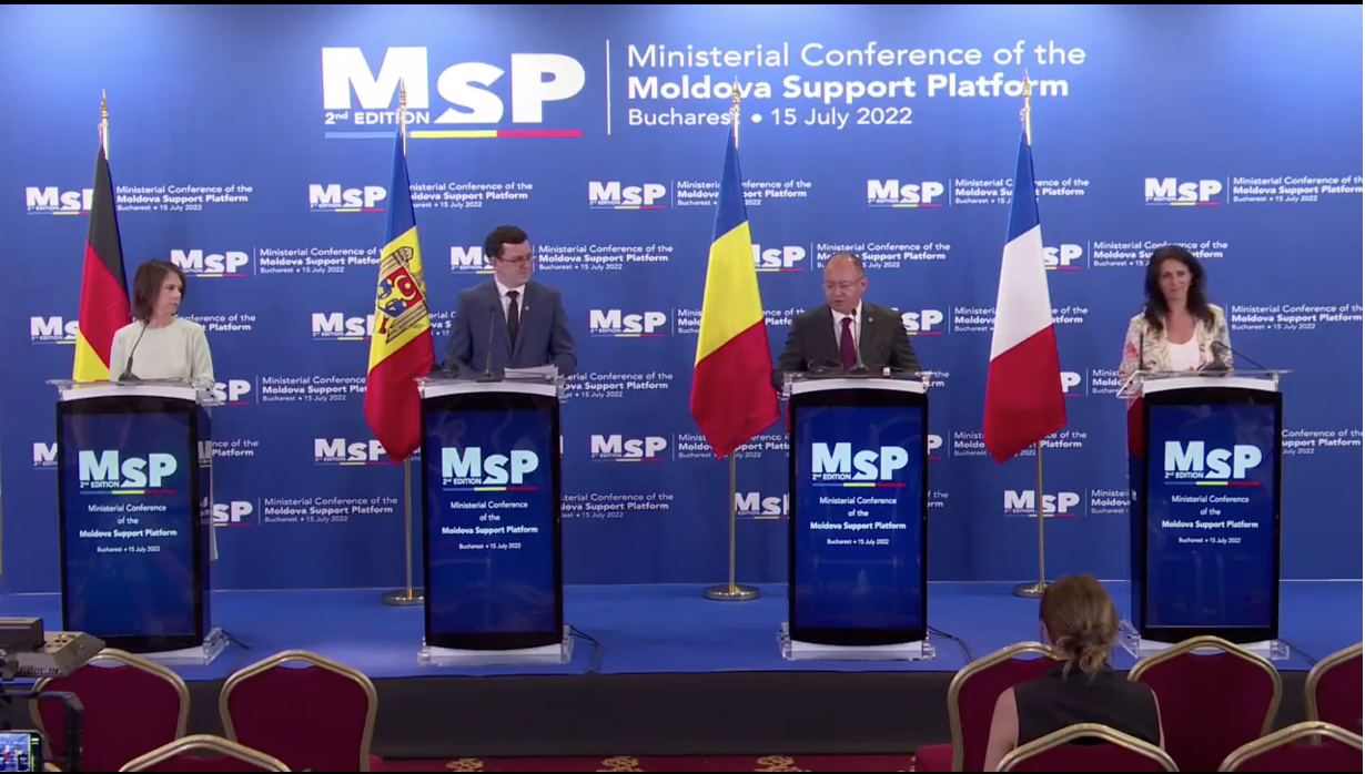 Platformei de Sprijin pentru Republica Moldova desfășurat astăzi la București. 600 de milioane de euro ajutor